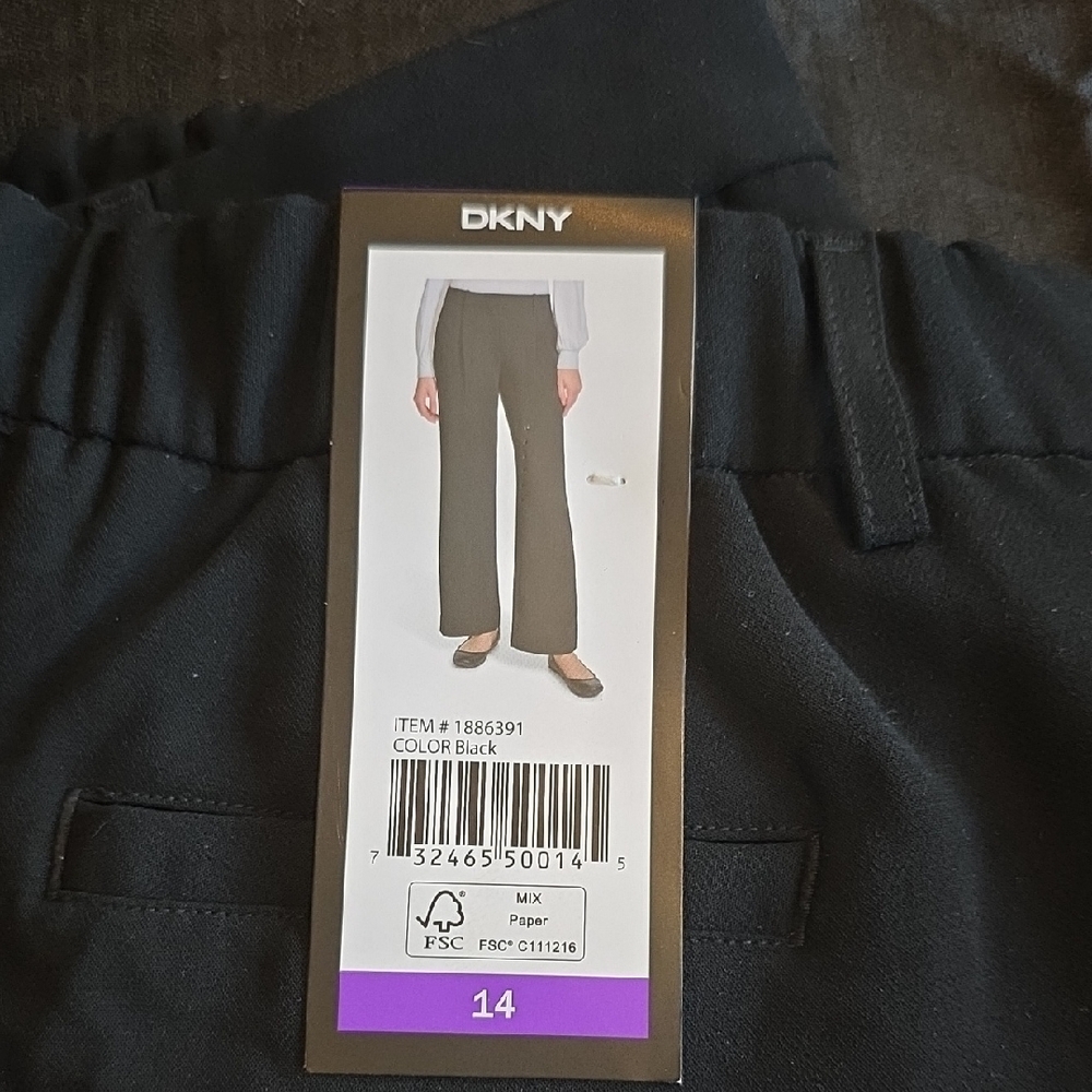 DKNY Black Straight Leg Pants